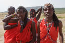 Dancing Masai warriors