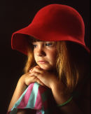 Girl in a red hat