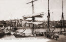 A Sailing ship loading in the old harbour.