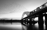 Dusk at Runcorn Bridge