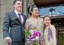 Bride, Groom and Bridesmaid