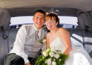 Duncan and Nancy in the limo