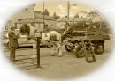 Horse and Cart with a grain and vignette