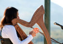 Leticia playing the Harp in Ronda