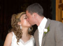 Bride & Grooms first kiss