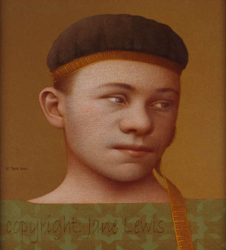 BOY WITH A RIBBONED CAP