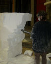 Carving foam rocks