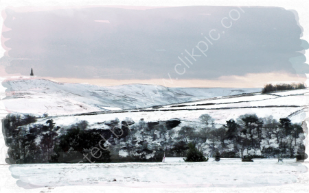 Stoodley Pike in the snow -- 2010 Calderdale Calendar