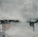 Lowest Point, acrylic on board, framed 43x43cm