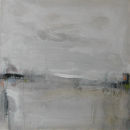 After passing. mixed media on canvas 30x30 sold.