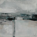 Testimony, acrylic on board, framed 43x43cm