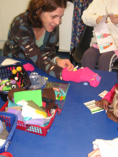 Sock puppets at Royal Berkshire Hospital