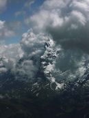 Swirling clouds. The Eiger