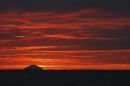 Fiery Sunset behind Ailsa Craig