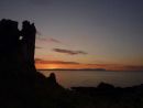 Dunure Castle at sunset