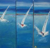 Racing- Tryptich Sold