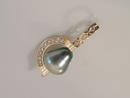 Black Pearl & Diamond Pendant