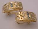 Blue & White Diamond Earrings