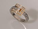 Diamond Ring in Yellow & White Gold