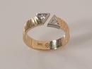 Open Band with Diamonds in White Gold