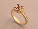 Sapphire - Diamond Ring 18K Gold