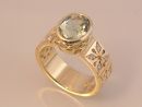 Sea Green Aquamarine Gold Ring