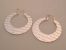 Textured Silver Hoops 