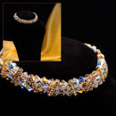 Crystal rondelle choker