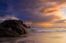 Sunset, Freathy Beach, Whitsand Bay, Cornwall, UK