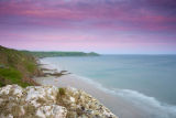 Sunset over Rame Head Whitsand Bay Cornwall UK