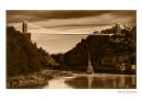 Brunel's Clifton Suspension Bridge from River Avon Bank