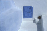 blue door