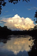 Moonrise on the Tambopata River, Peru