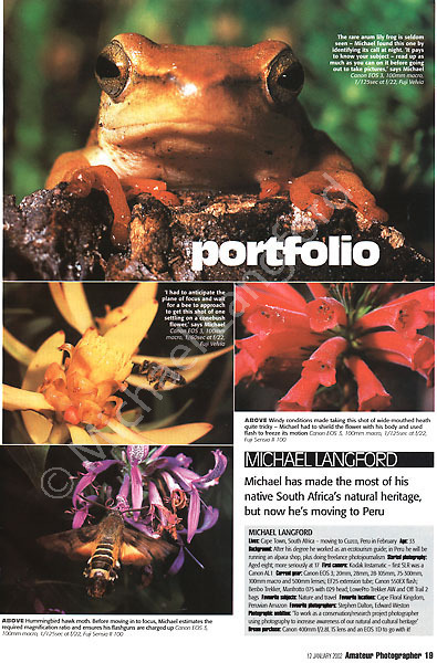 Amateur Photographer magazine portfolio