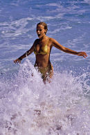 Refreshing swim in the sea, Clifton Beach, Cape Town, South Africa