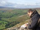 Sketching on Fremington Edge, Arkengarthdale