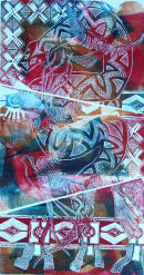 Birds and Snake triptych