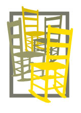 Four Chairs Yellow and Gray