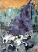 wallking the dog at night