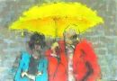 yellow umbrella