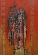 Layered Ancestral Images. oil on board. 2003. Private collection.