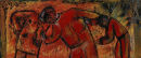 Movement towards dance. oil and indian ink on paper. 32cm. x 15cm 2010. Private Collection 