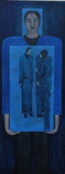 Searching the Disappeared. Oil on canvas 153cm x 59cm 1998/2010. Private Collection