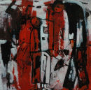 It's all about Listening. oil and indian ink on paper. 20cm x 20cm. 2010. Private Collection