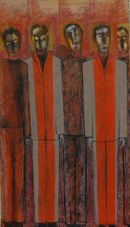 Fitting IN. Oil on Canvas. 2003/11 67.5cm x 38.5cm. Private collection