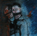 Kept Quite. oil and indian ink on paper. 20cm x 20cm. 2010 £300