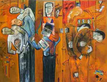 In Memory of Daniel Pearl. 2004. oil on canvas. 173 x 132cm. Private collection
