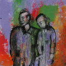 My Brother. indian ink and oil paint on paper. 2011. 20cm x 20cm £200