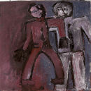 Mute Ventriloquist. 2008 oil paint and indian ink on paper. 20 x 20cm. £200