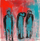 Someone who never had a name. 2008. oil paint,indian ink and pastel on paper. 20 x 20cm. Private Collection.